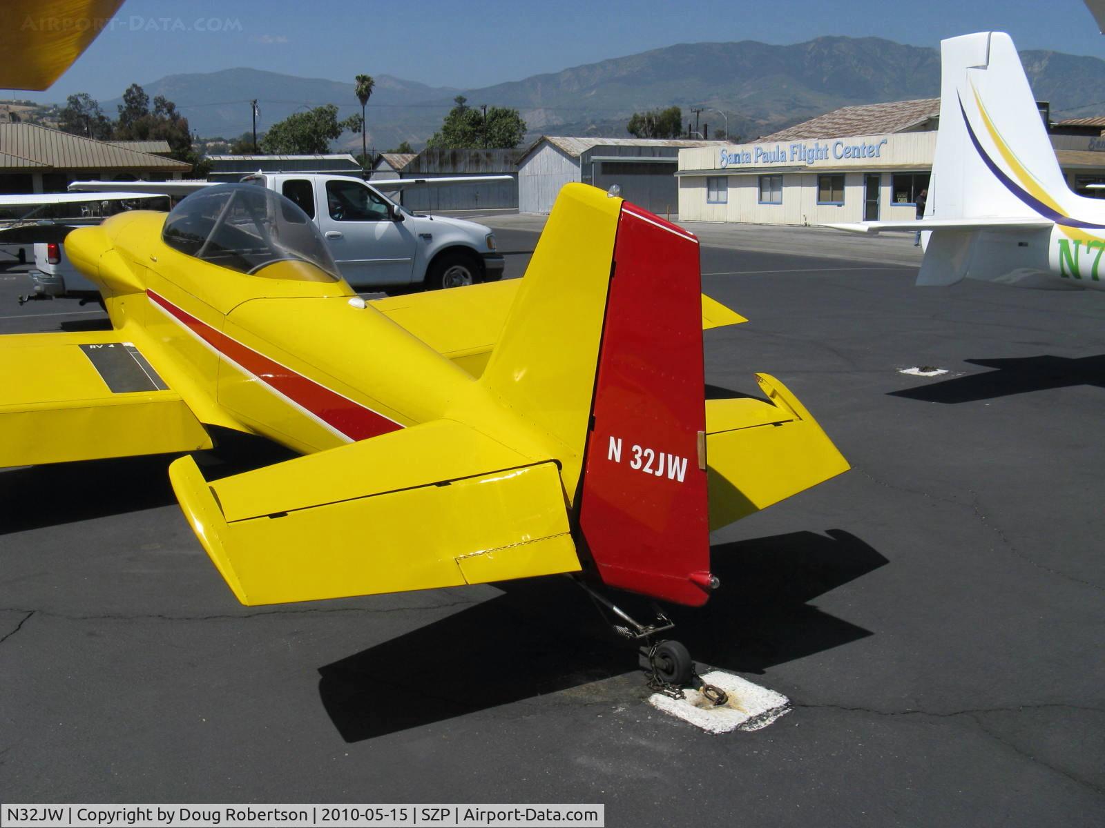 N32JW, 1989 Van's RV-4 C/N 1367, 1989 Weider VAN's RV-4, Lycoming O-320, tail