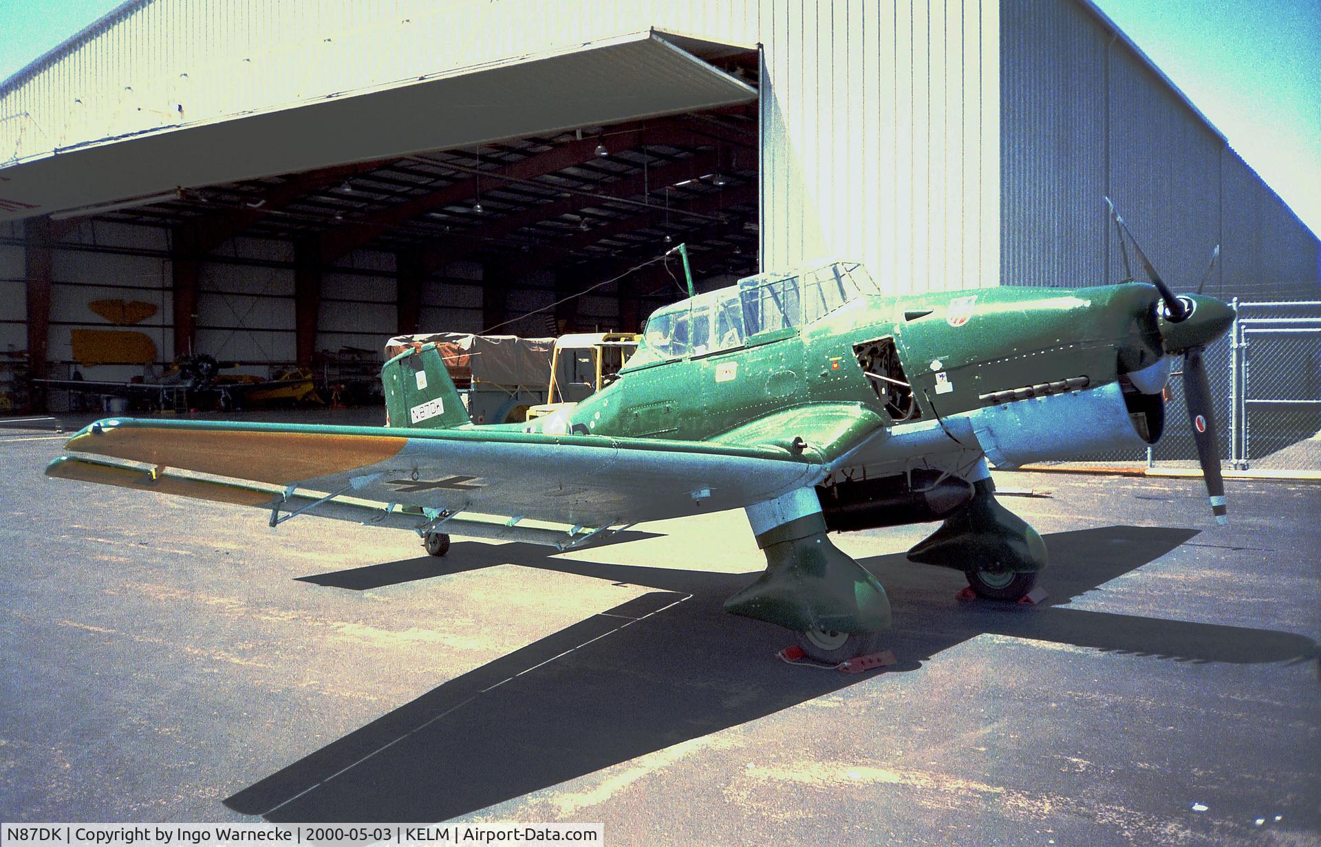 N87DK, 1987 Junkers Ju-87-B2 Replica C/N 2, Kurzenberger Ju87 reduced scale replica at Elmira-Corning Regional airport