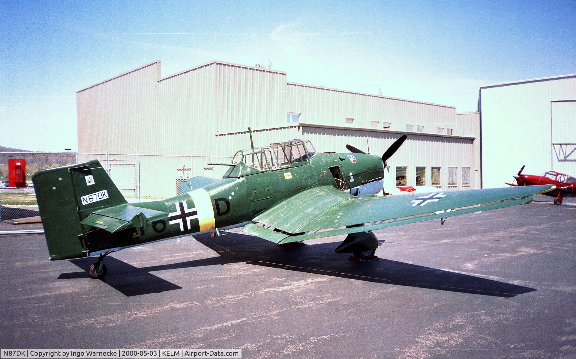 N87DK, 1987 Junkers Ju-87-B2 Replica C/N 2, Kurzenberger Ju87 reduced scale replica at Elmira-Corning Regional airport