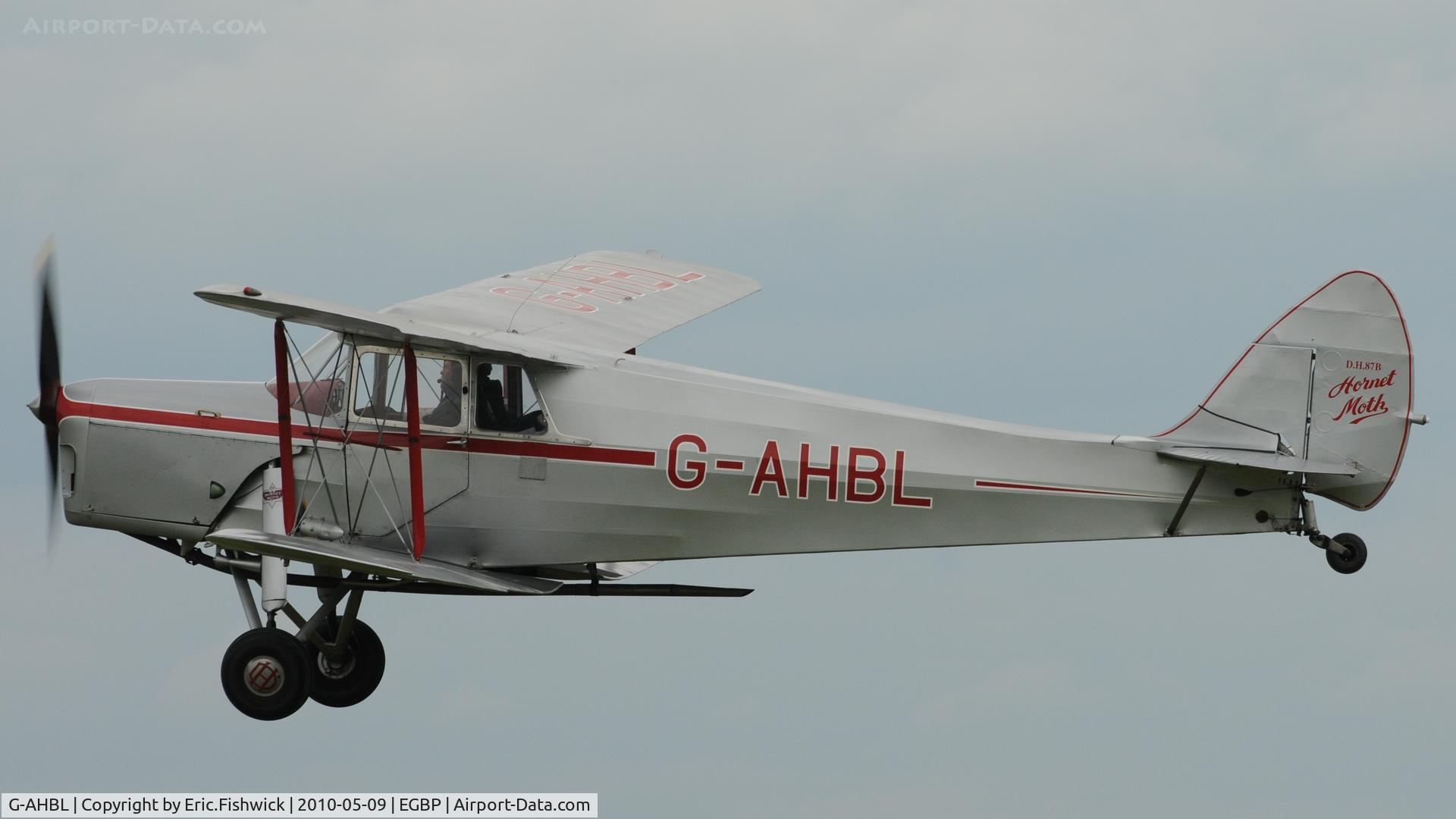 G-AHBL, 1936 De Havilland DH.87B Hornet Moth C/N 8135, 4. G-AHBL departing Kemble Airport (Great Vintage Flying Weekend)