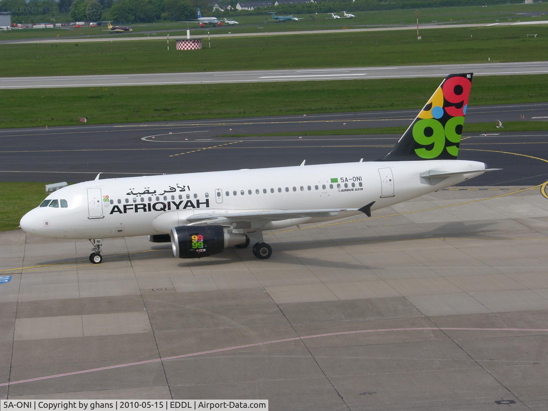 5A-ONI, 2009 Airbus A319-111 C/N 4004, A smaller version Airbus of Afriqiyah