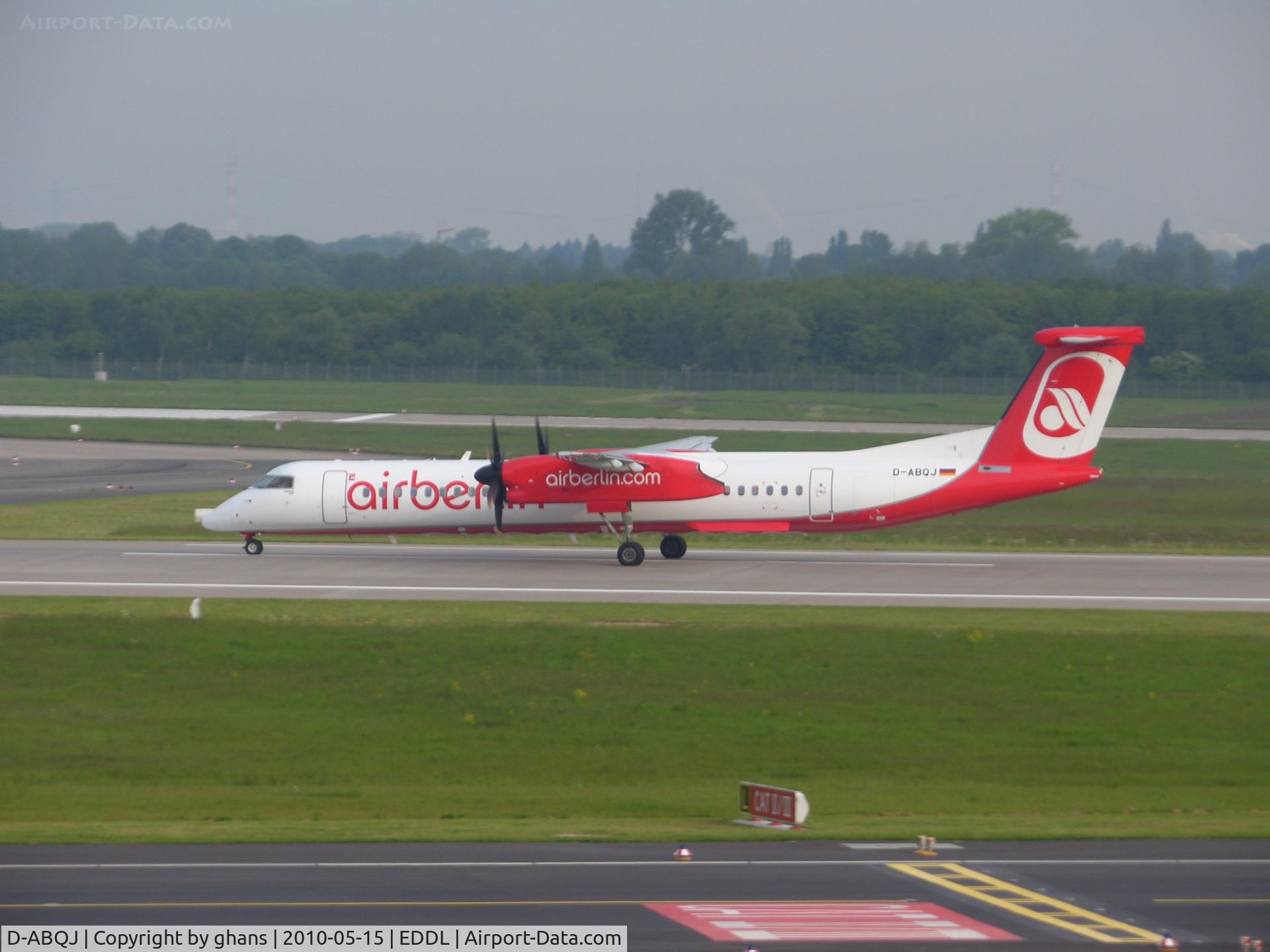 D-ABQJ, 2009 De Havilland Canada DHC-8-402Q Dash 8 C/N 4274, Latest Dash for Air Berlin starting at rw23L