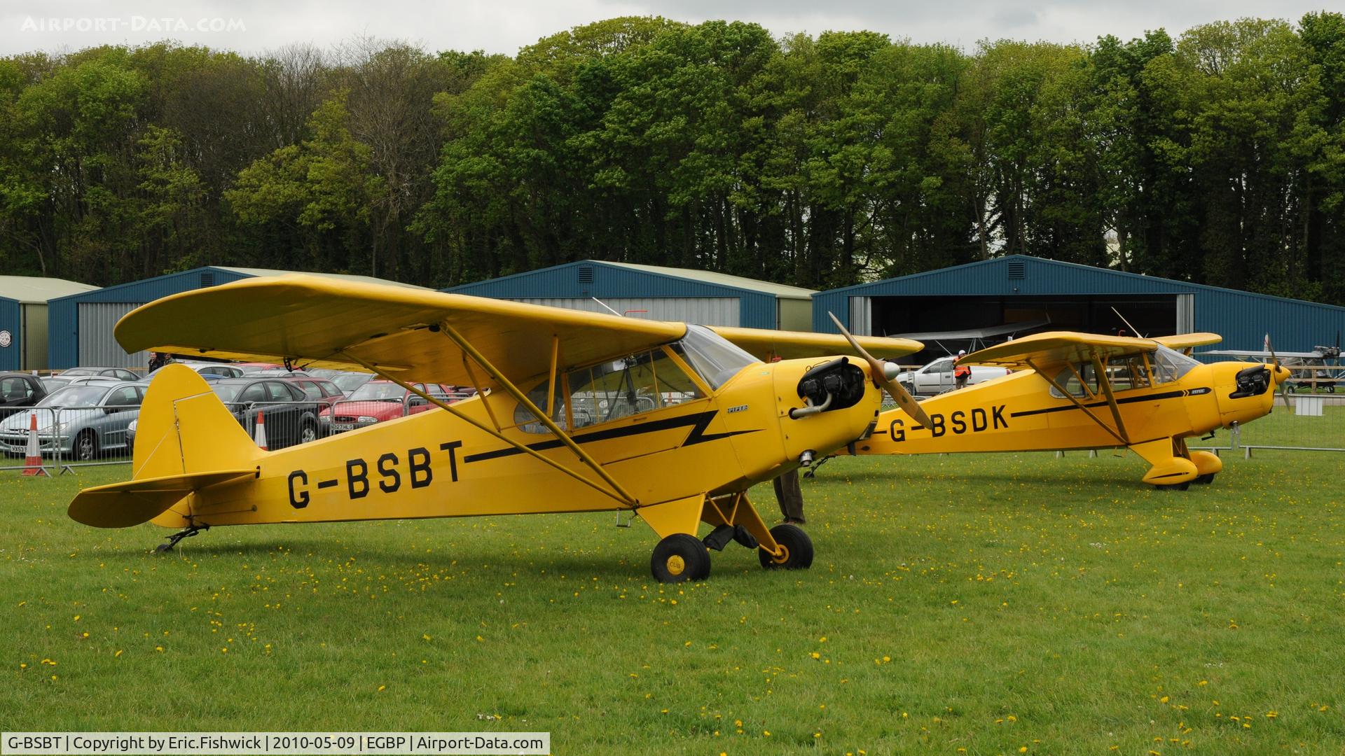G-BSBT, 1946 Piper J3C-65 Cub Cub C/N 17712, 5. A pair of Piper Cubs at Kemble Airport (Great Vintage Flying Weekend)