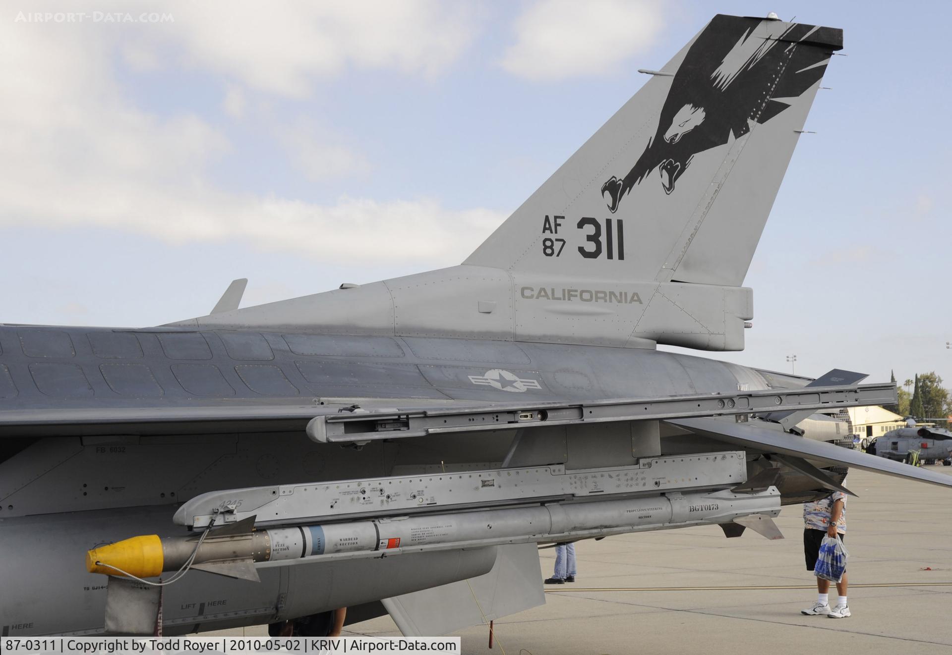 87-0311, General Dynamics F-16C Fighting Falcon C/N 5C-572, March Field Airfest 2010