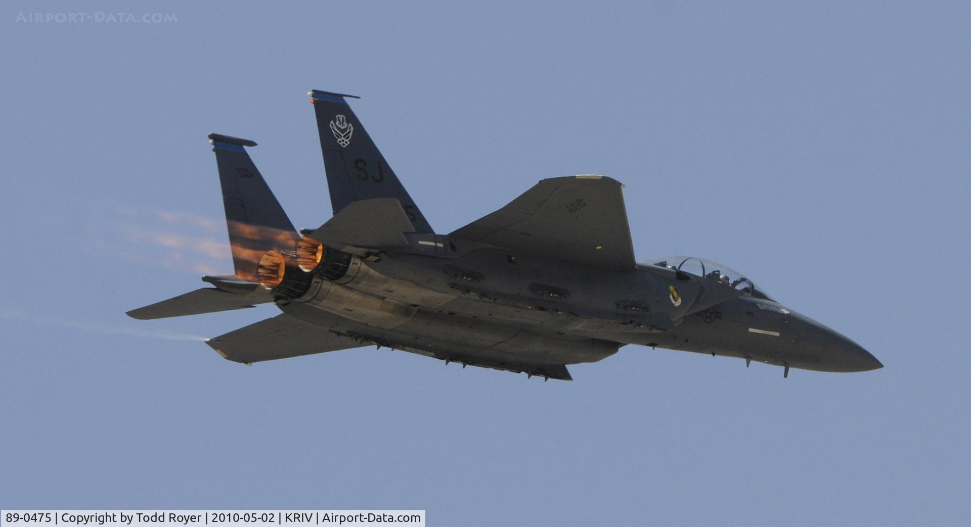 89-0475, 1989 McDonnell Douglas F-15E Strike Eagle C/N 1122/E097, March Field Airfest 2010