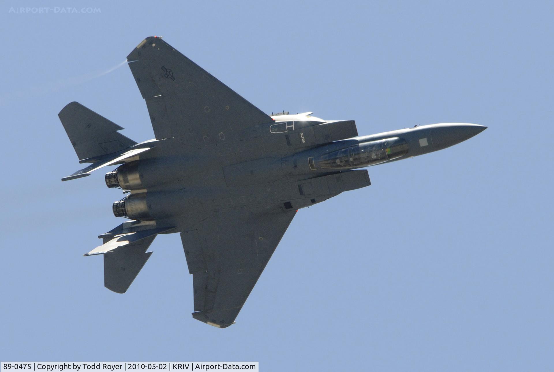 89-0475, 1989 McDonnell Douglas F-15E Strike Eagle C/N 1122/E097, March Field Airfest 2010
