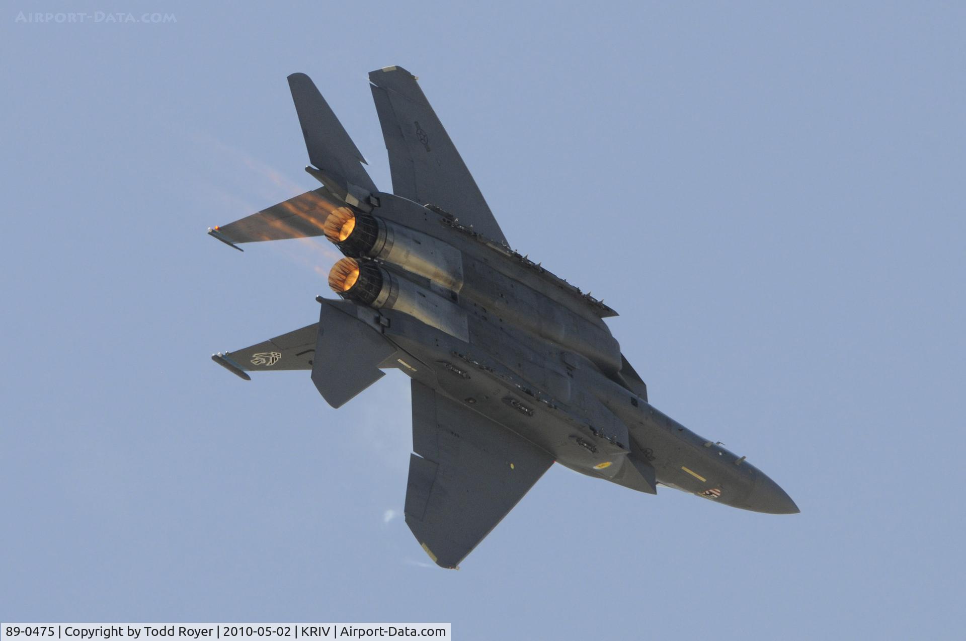 89-0475, 1989 McDonnell Douglas F-15E Strike Eagle C/N 1122/E097, March Field Airfest 2010