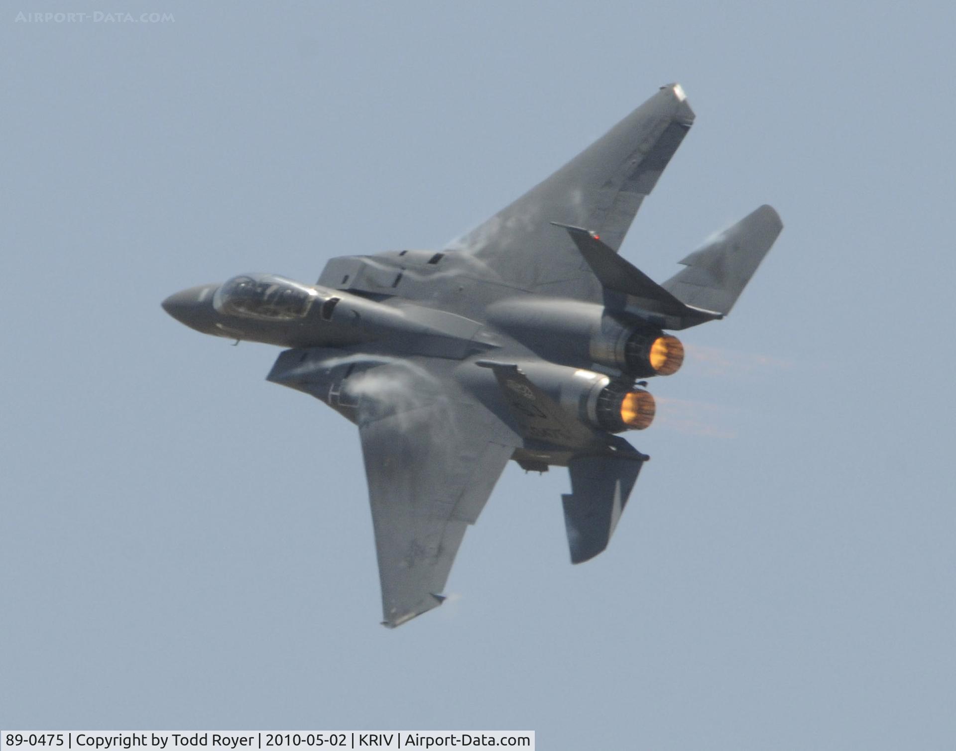 89-0475, 1989 McDonnell Douglas F-15E Strike Eagle C/N 1122/E097, March Field Airfest 2010
