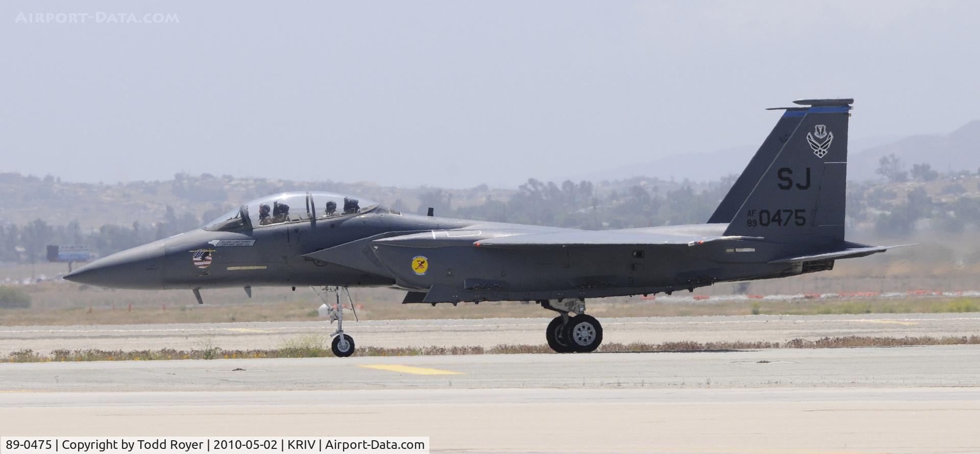 89-0475, 1989 McDonnell Douglas F-15E Strike Eagle C/N 1122/E097, March Field Airfest 2010