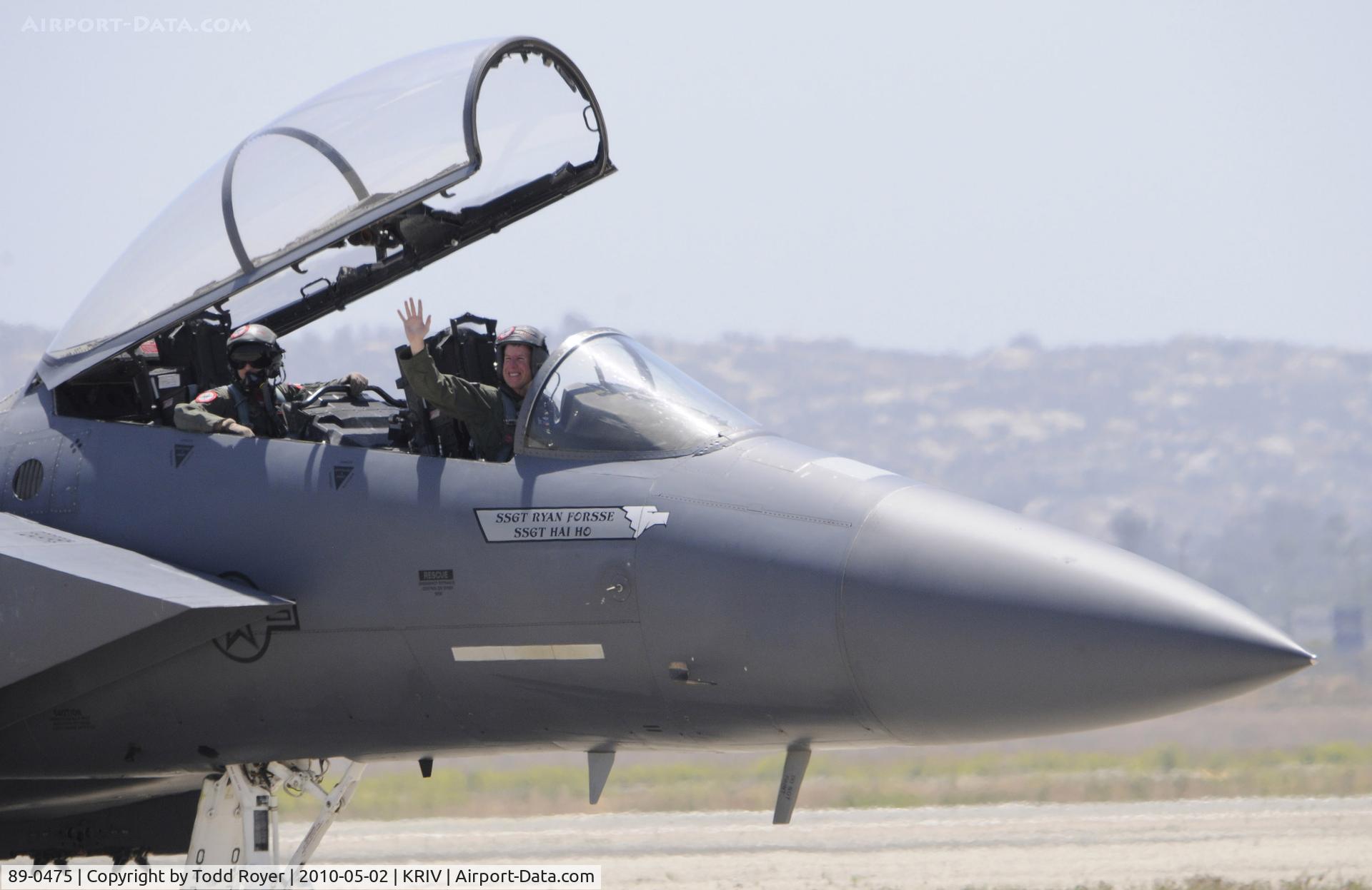 89-0475, 1989 McDonnell Douglas F-15E Strike Eagle C/N 1122/E097, March Field Airfest 2010
