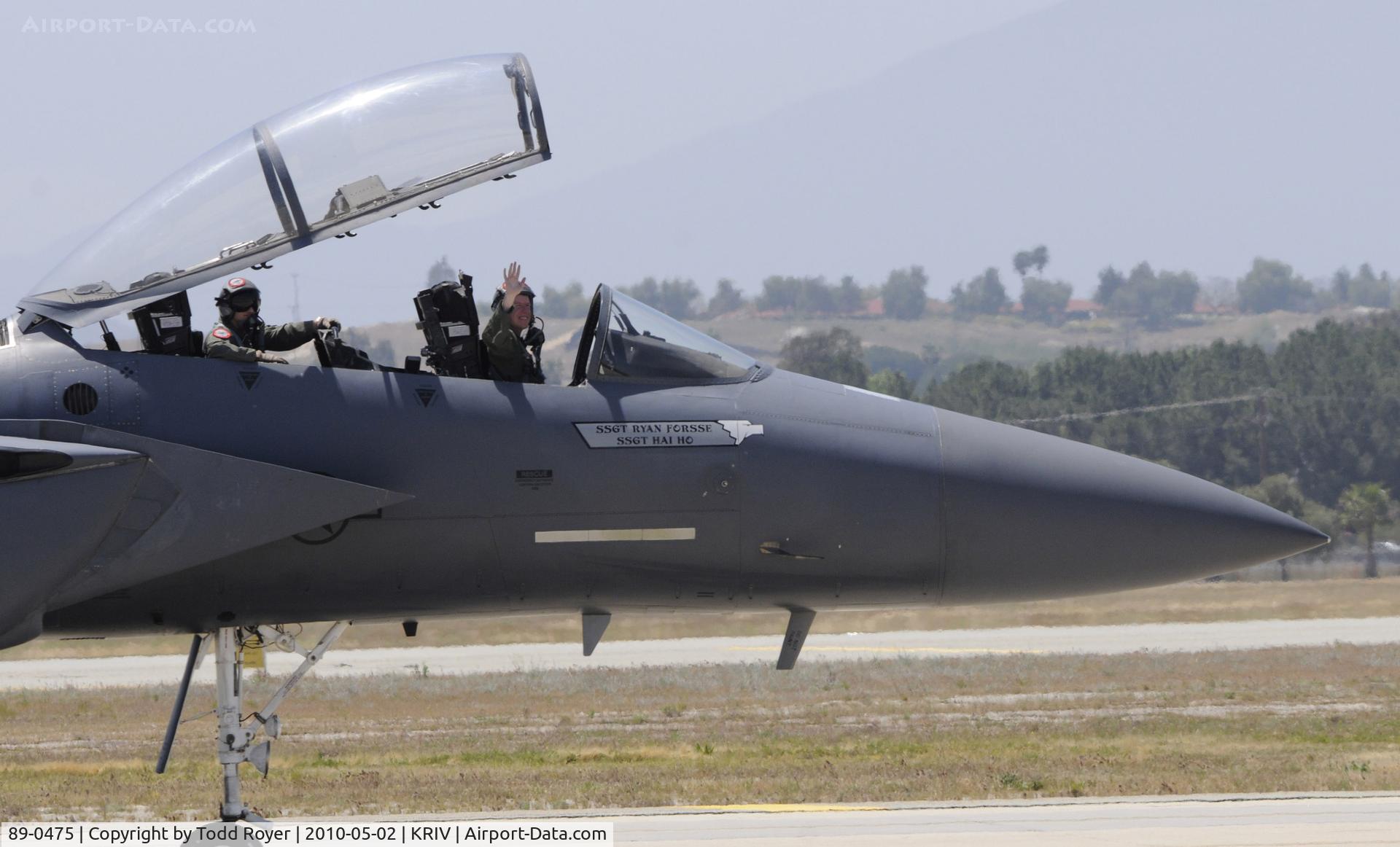 89-0475, 1989 McDonnell Douglas F-15E Strike Eagle C/N 1122/E097, March Field Airfest 2010