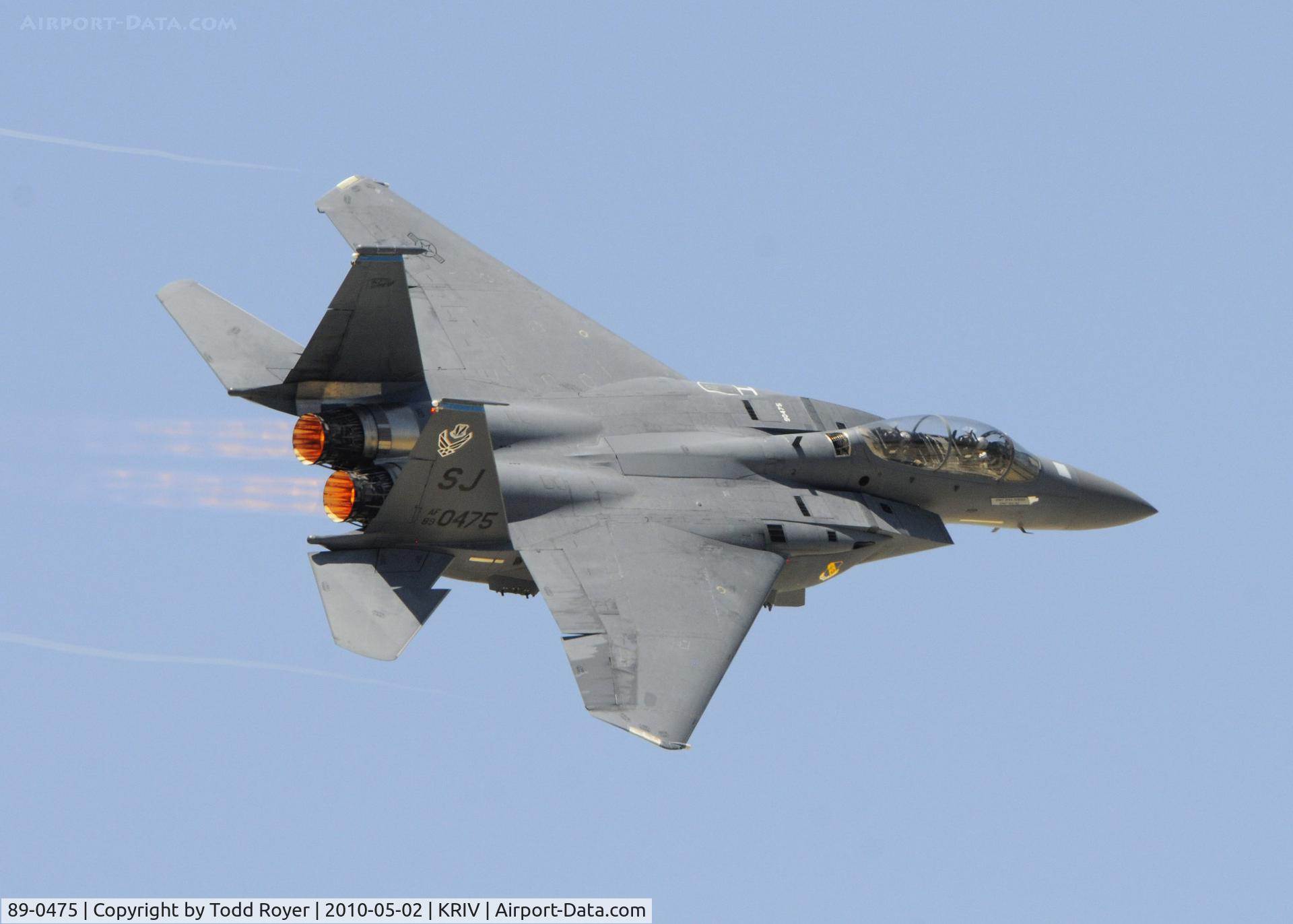 89-0475, 1989 McDonnell Douglas F-15E Strike Eagle C/N 1122/E097, March Field Airfest 2010