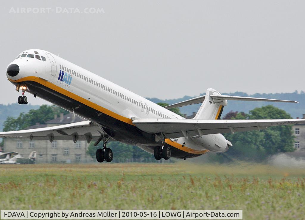 I-DAVA, 1986 McDonnell Douglas MD-82 (DC-9-82) C/N 49215, Bad weather, good aircraft.