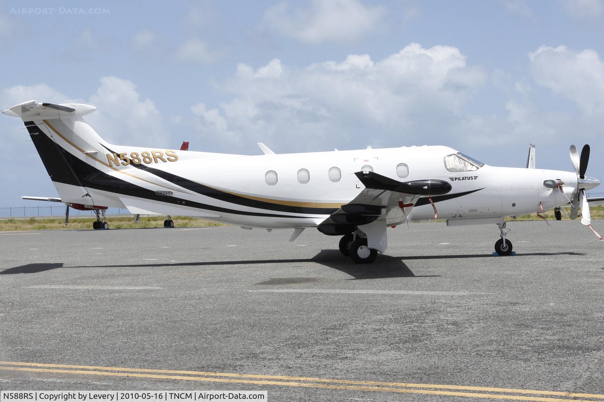 N588RS, 2008 Pilatus PC-12/47E C/N 1062, Parked at Juilana.