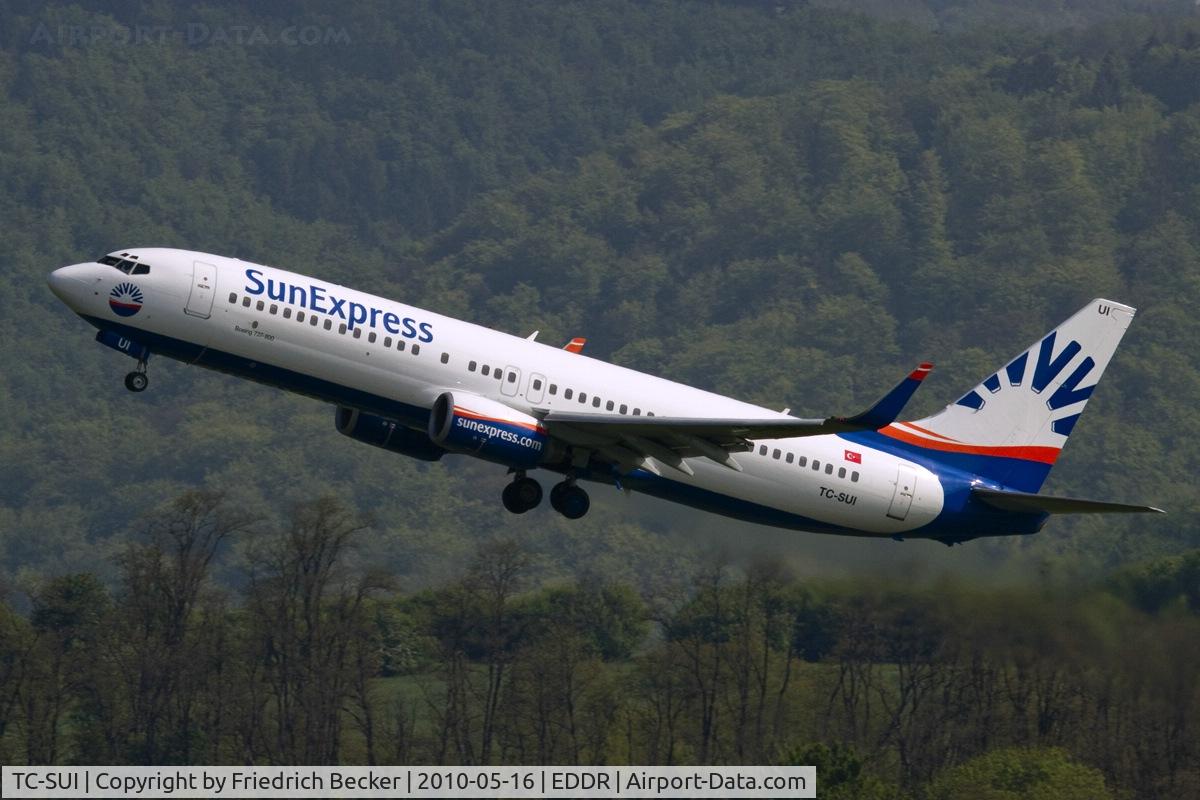 TC-SUI, 2003 Boeing 737-8CX C/N 32367, departing via RW27 to Antalya