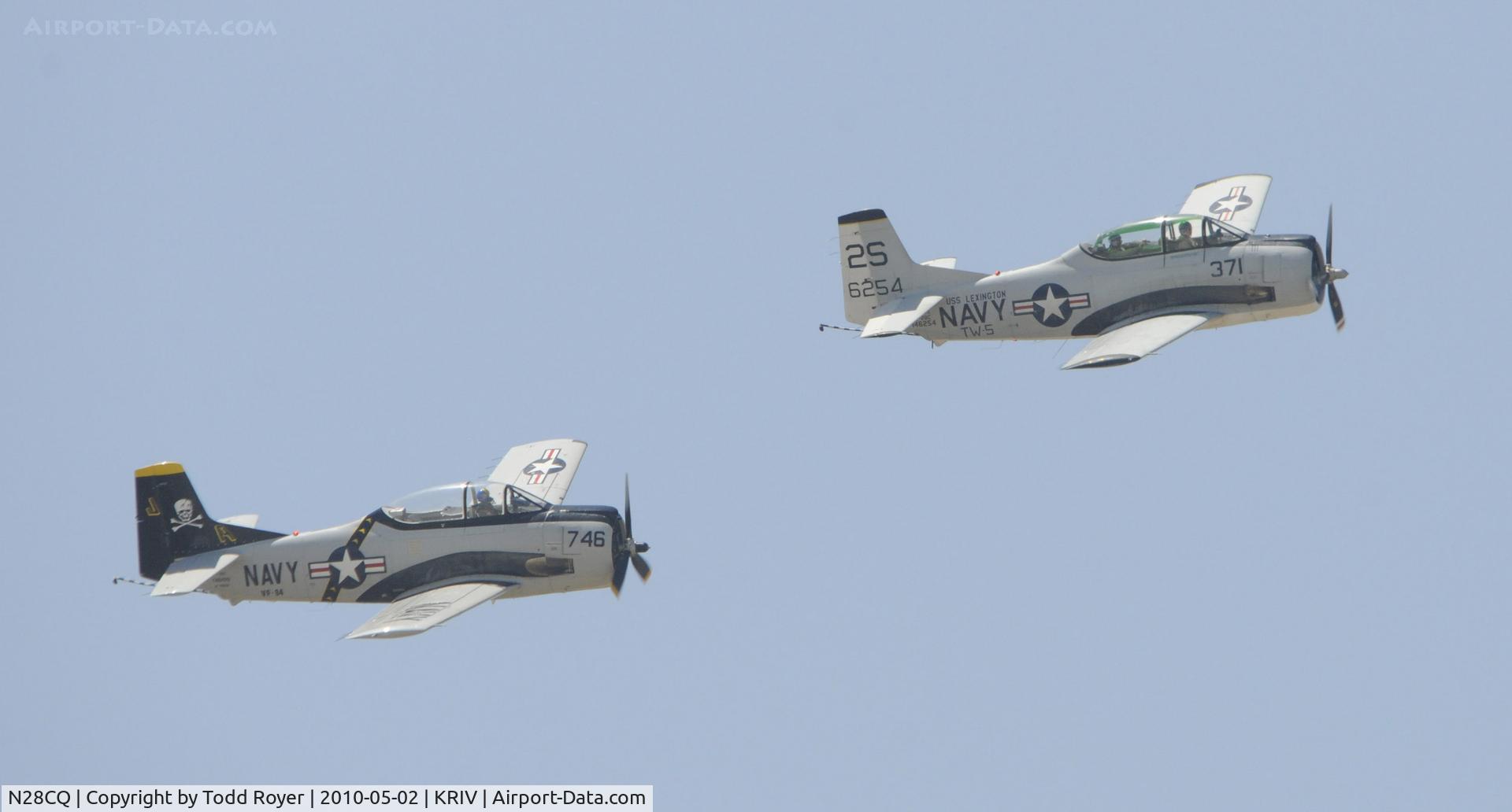 N28CQ, 1957 North American T-28C Trojan Trojan C/N 252-17, March Field Airfest 2010