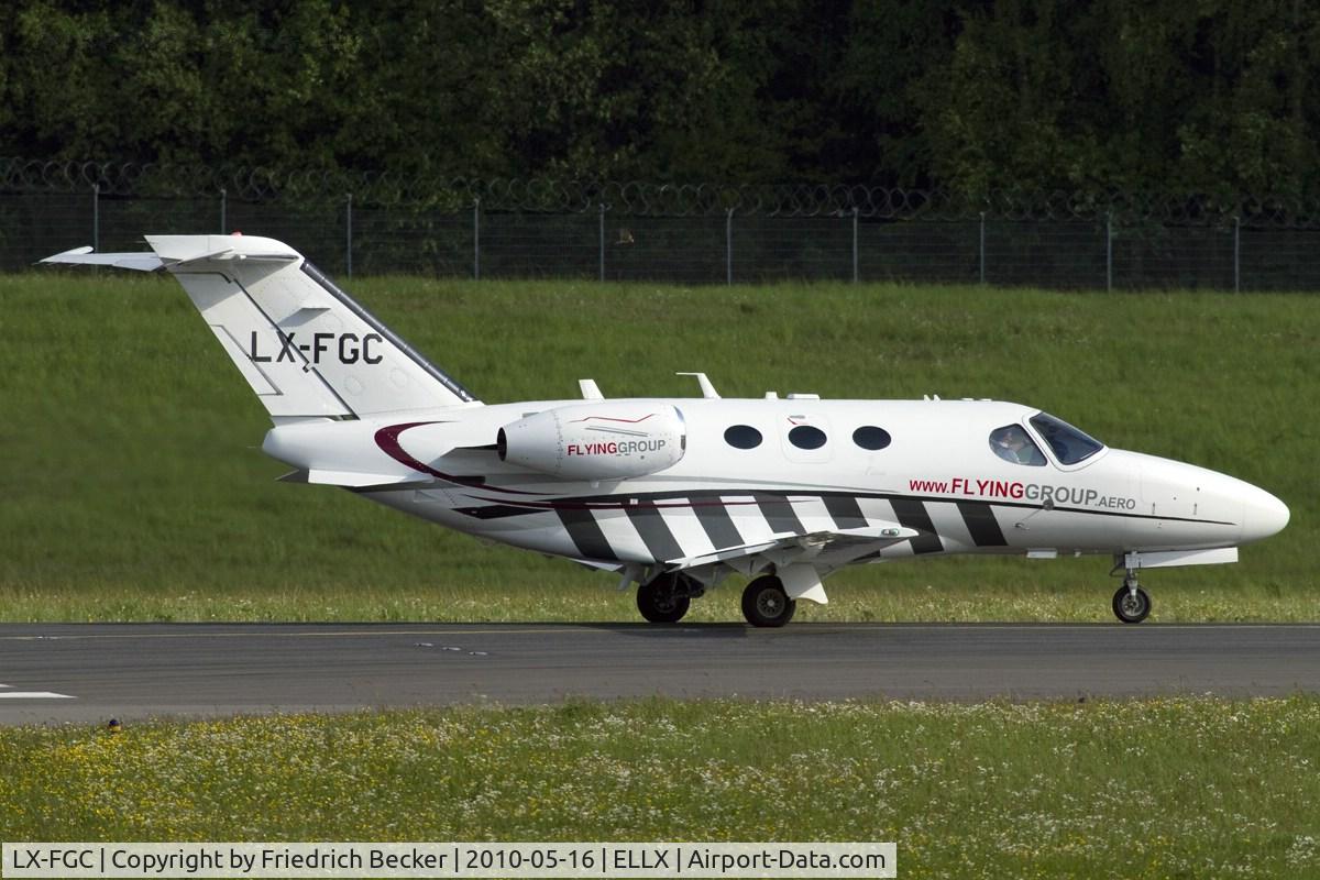 LX-FGC, 2009 Cessna 510 Citation Mustang Citation Mustang C/N 510-0192, departing via RW24