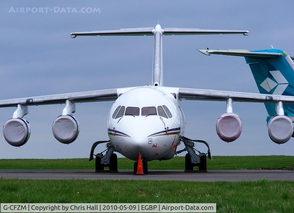 G-CFZM, 1996 British Aerospace Avro 146-RJ85 C/N E2299, in storage at Kemble