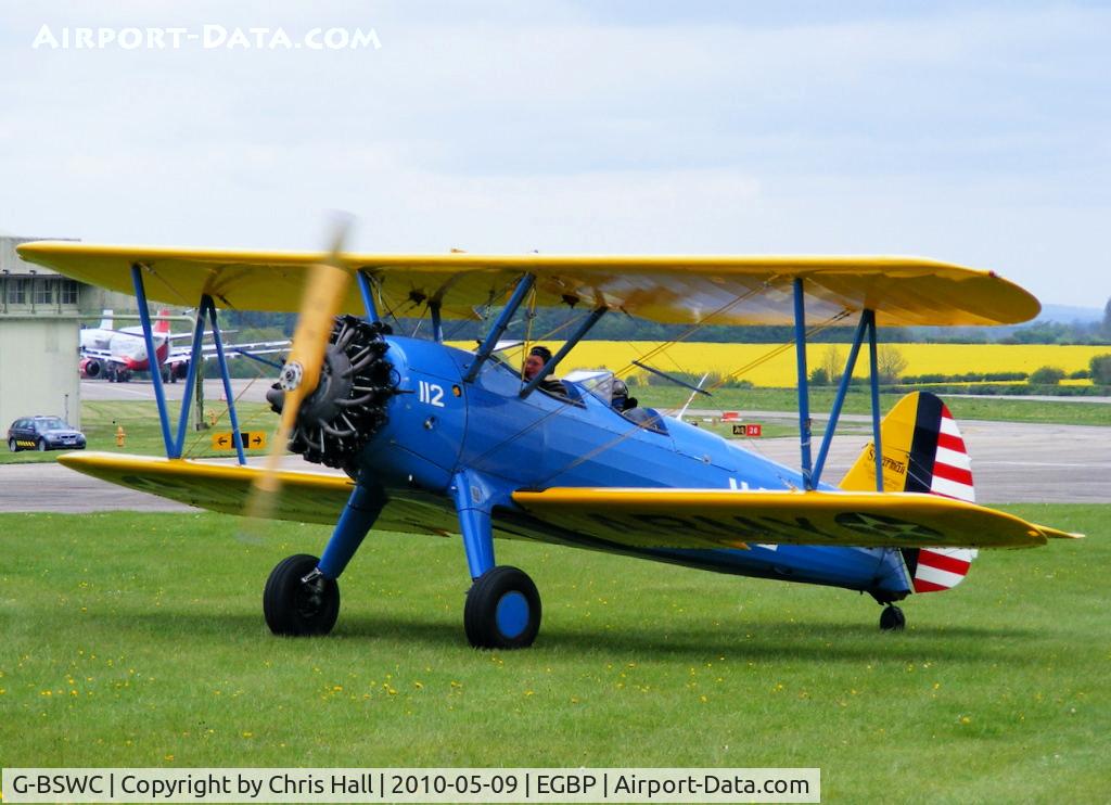 G-BSWC, 1944 Boeing E75 C/N 75-5560, at the Great Vintage Flying Weekend