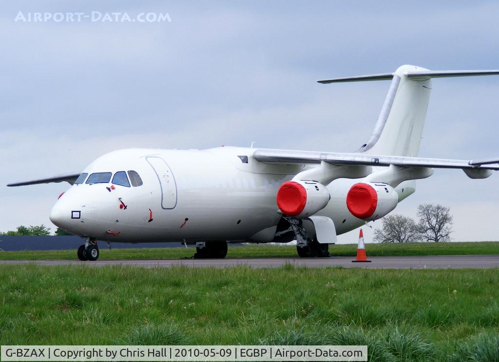 G-BZAX, 1999 British Aerospace Avro 146-RJ100 C/N E3356, in storage at Kemble