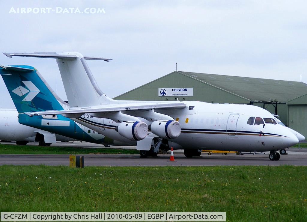 G-CFZM, 1996 British Aerospace Avro 146-RJ85 C/N E2299, in storage at Kemble