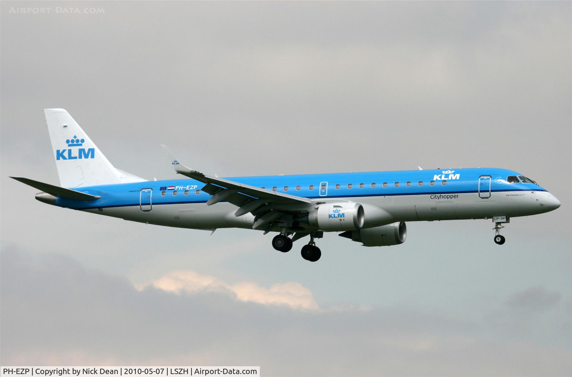 PH-EZP, 2010 Embraer 190LR (ERJ-190-100LR) C/N 19000347, LSZH