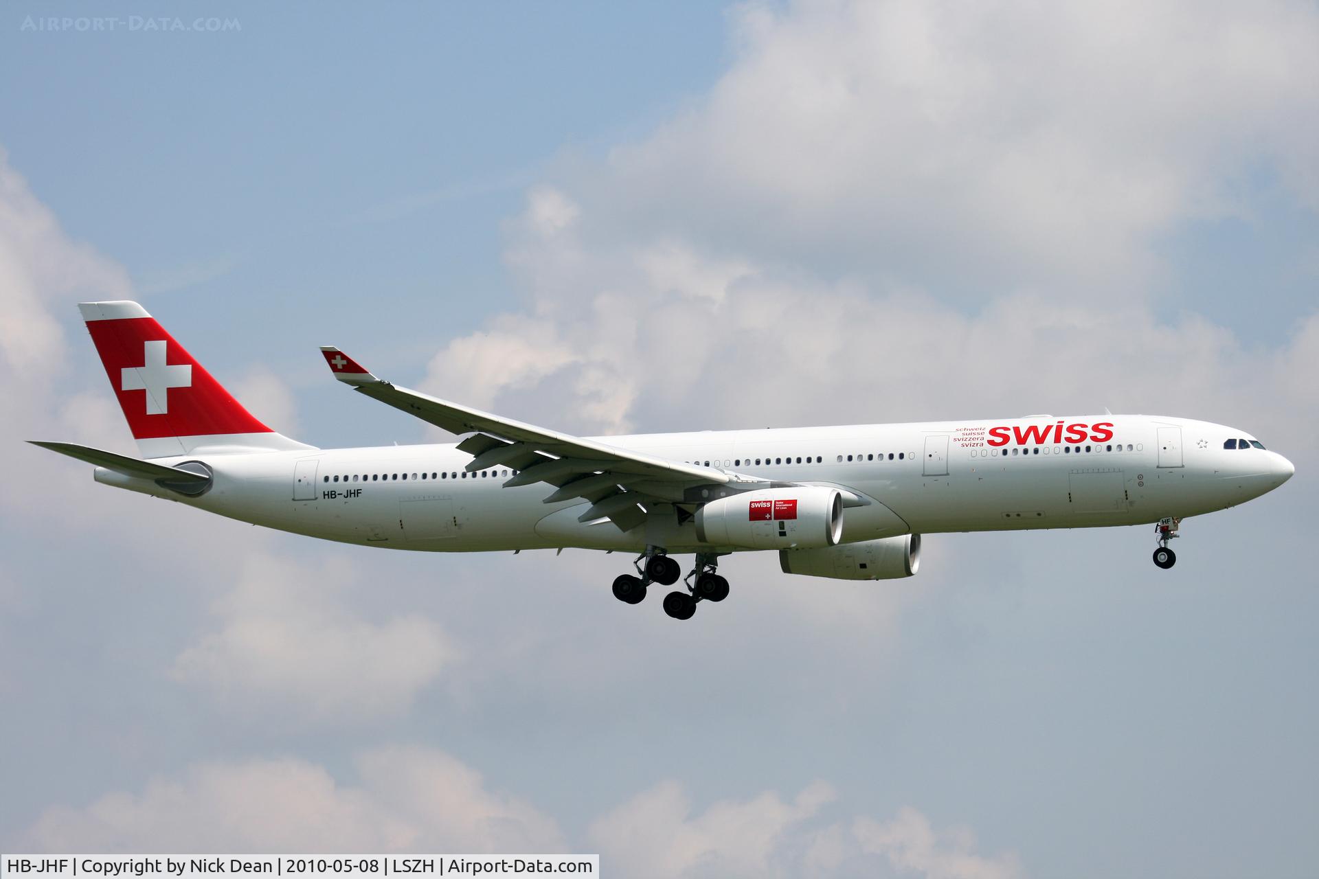 HB-JHF, 2010 Airbus A330-343X C/N 1089, LSZH