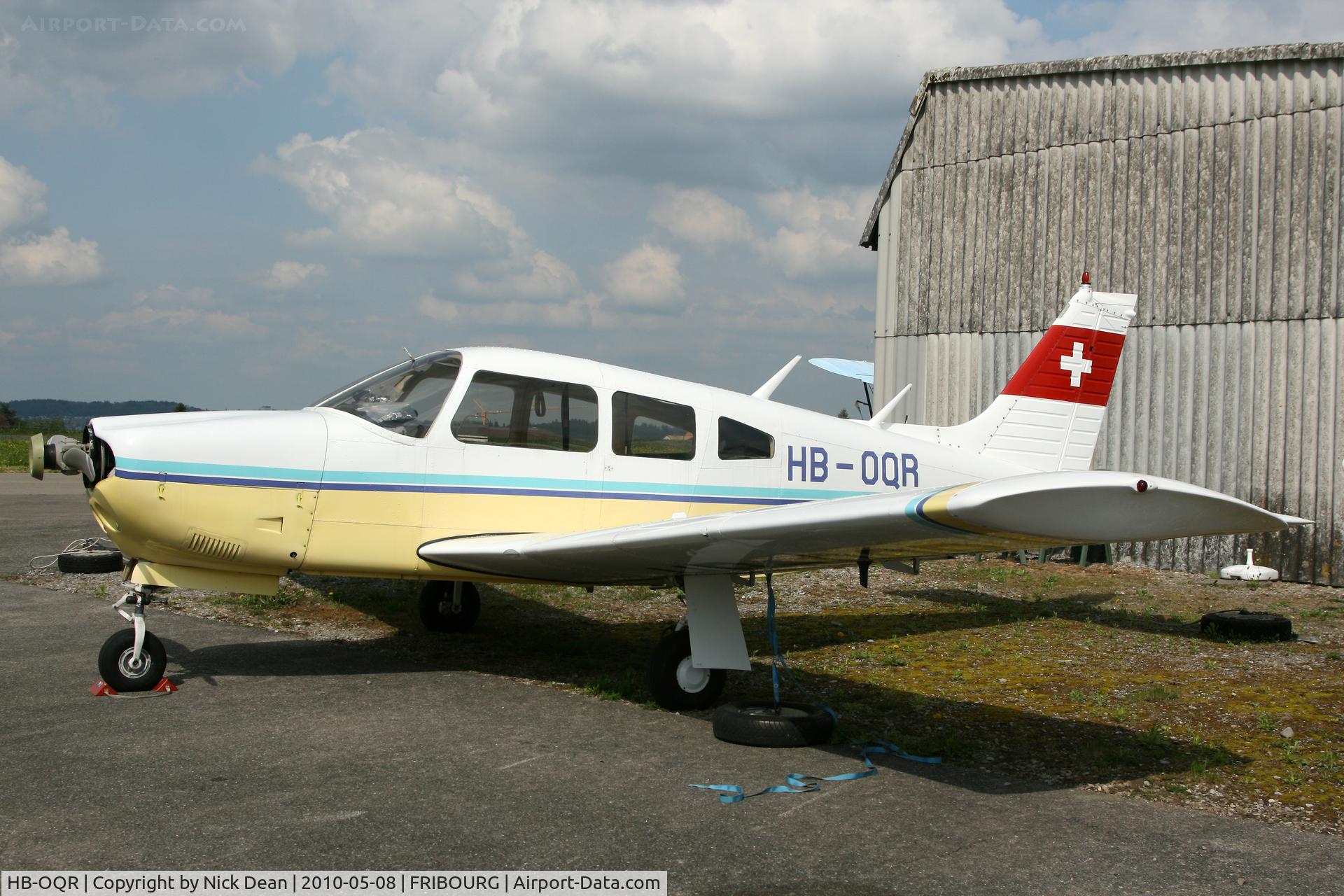 HB-OQR, 1974 Piper PA-28R-200 Cherokee Arrow II C/N 28R-7535011, Fribourg Airport