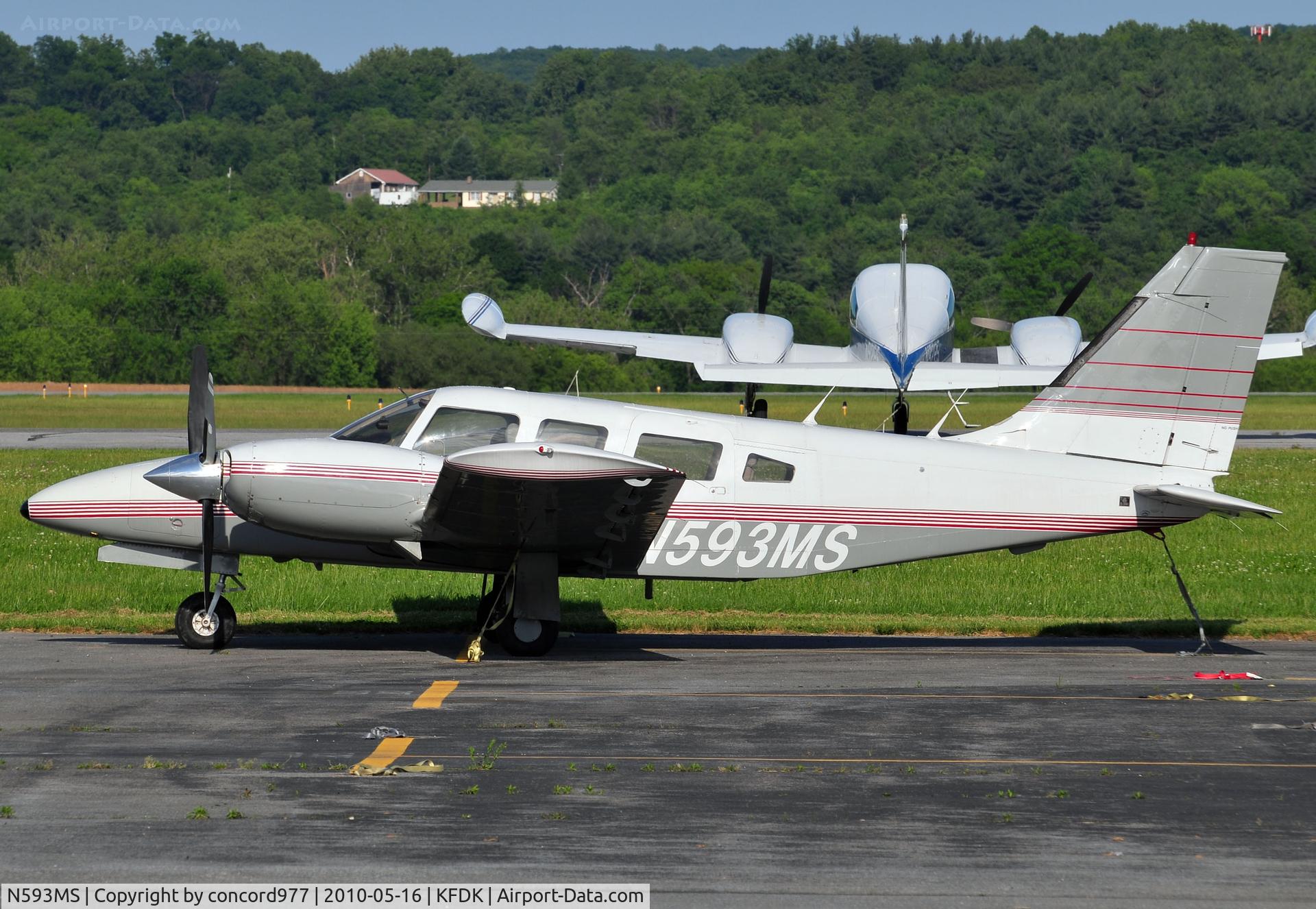 N593MS, Piper PA-34-200T C/N 34-7870391, Seen at KFDK on 5/16/2010.