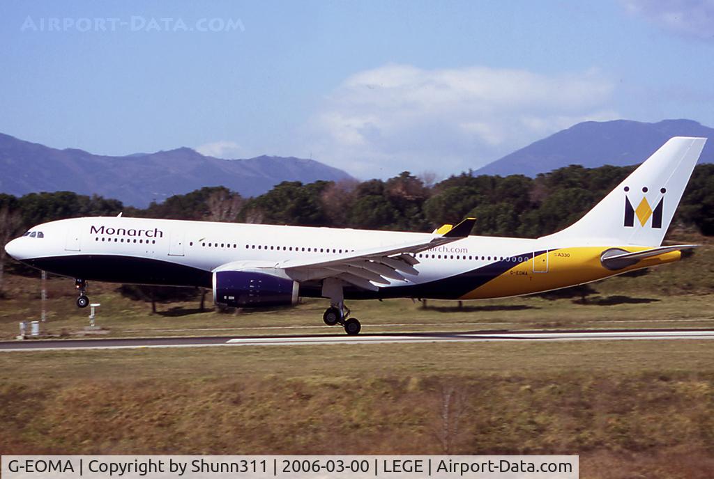 G-EOMA, 1999 Airbus A330-243 C/N 265, On landing in full new c/s