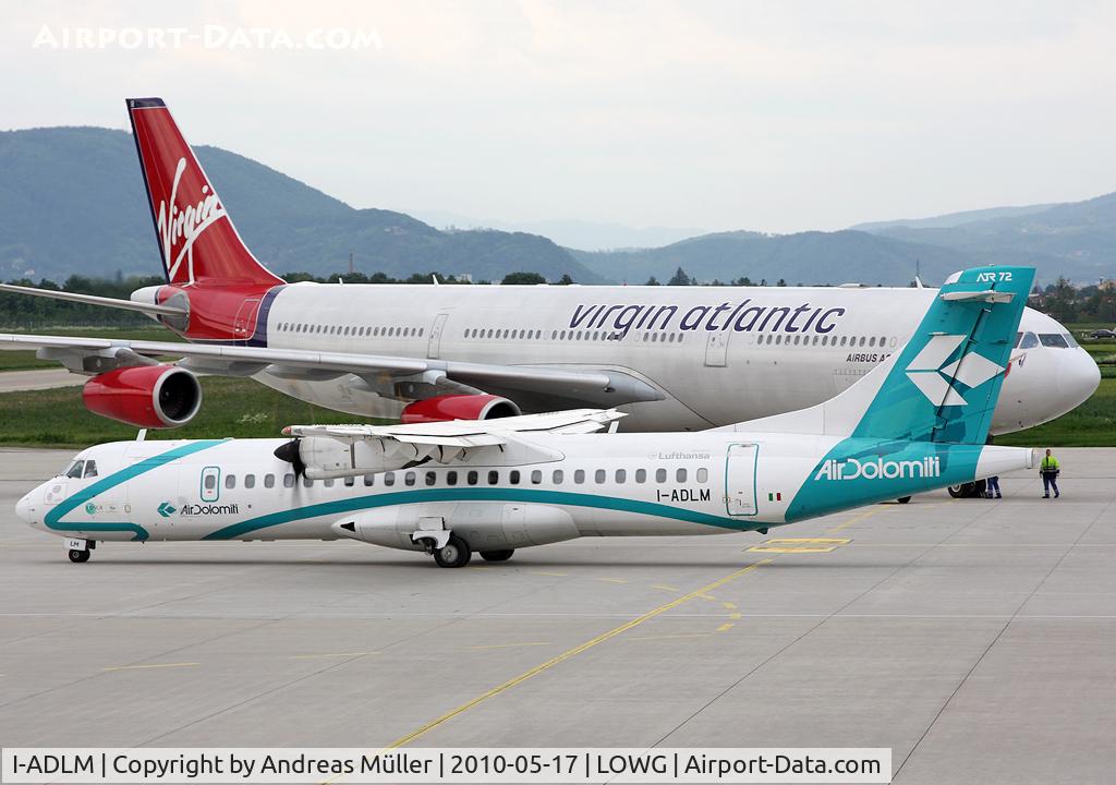 I-ADLM, 1998 ATR 72-212A C/N 543, Better to have a moving aircraft than a parking car in the foreground.