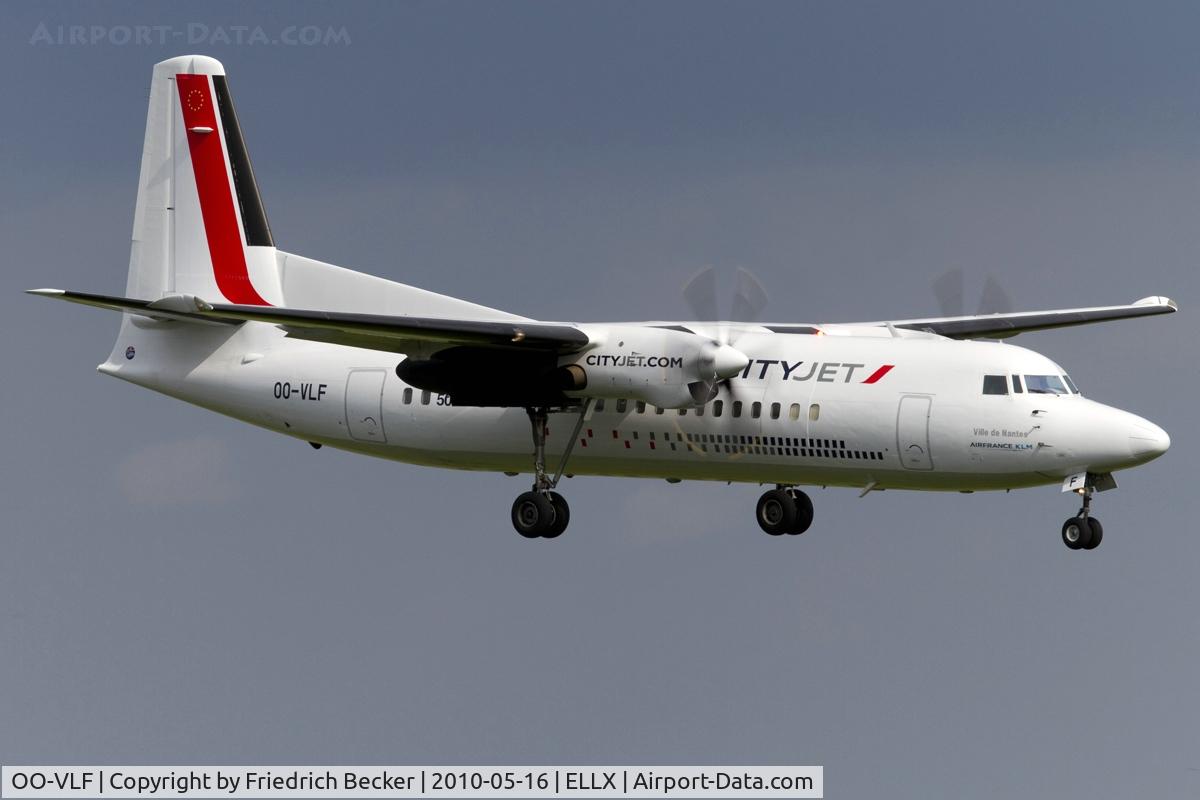 OO-VLF, 1991 Fokker 50 C/N 20208, short final RW24