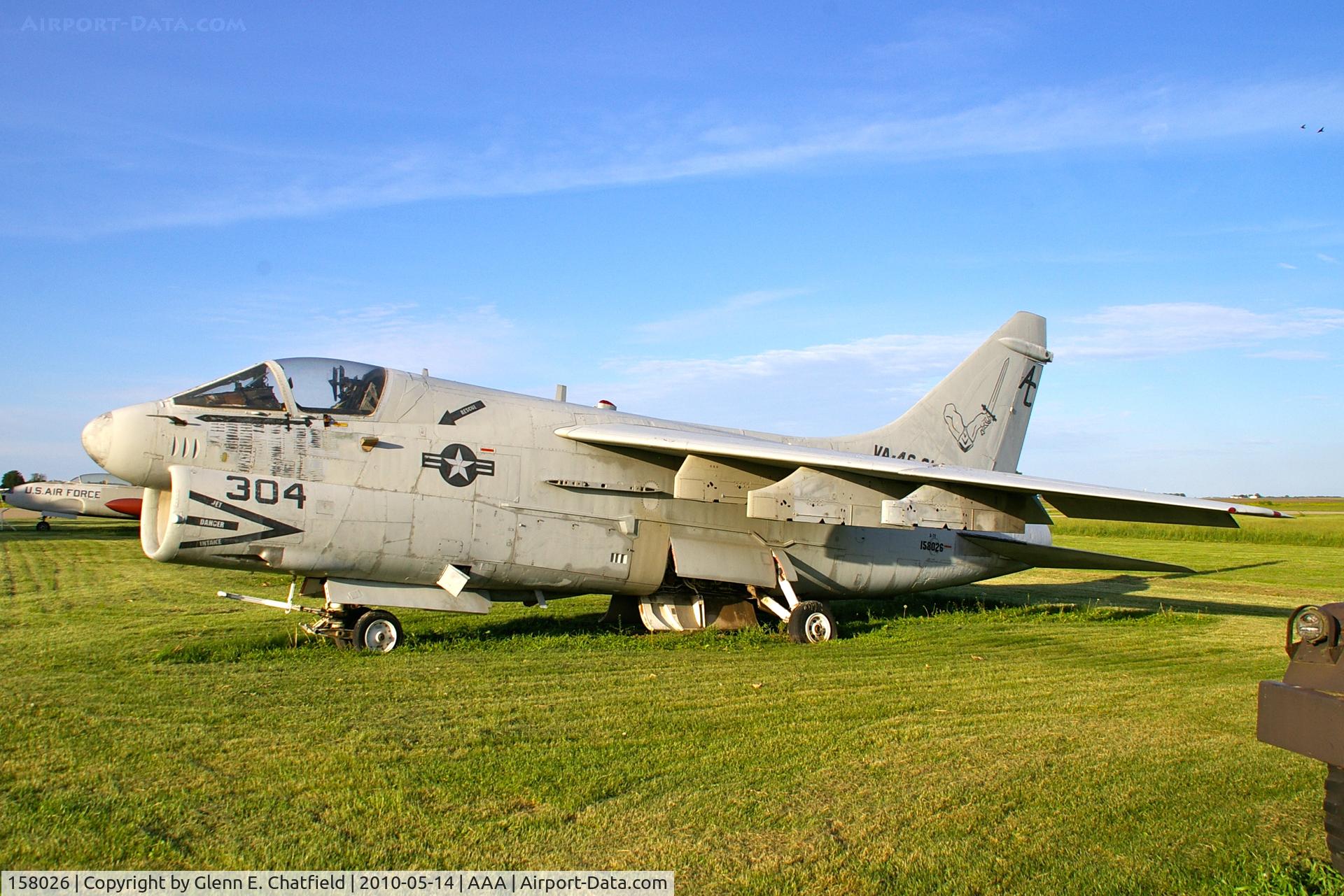 158026, LTV A-7E Corsair II C/N E-342, AT the Heritage in Flight Museum.  Participated in Desert Storm