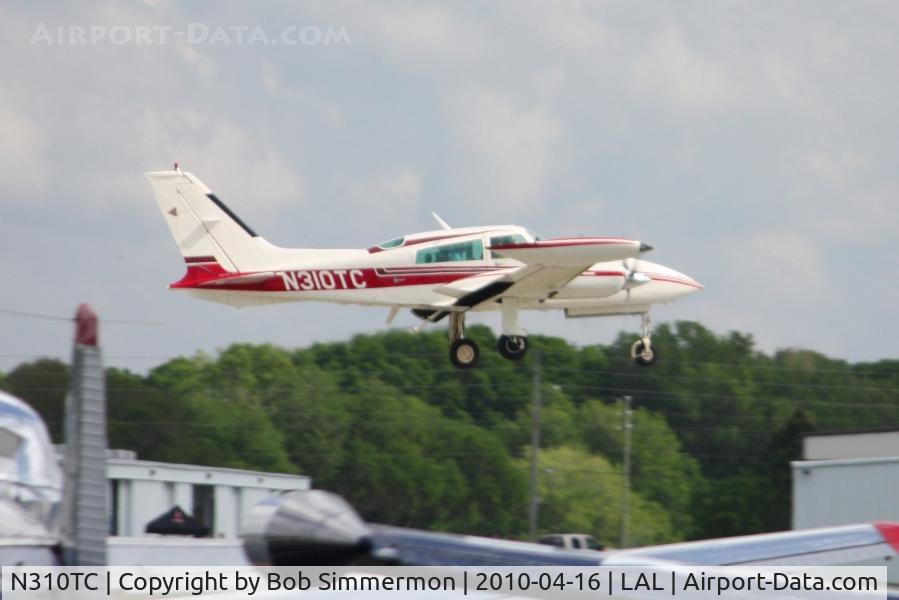 N310TC, 1979 Cessna 310R C/N 310R1603, Arriving at Lakeland, FL during Sun N Fun 2010.