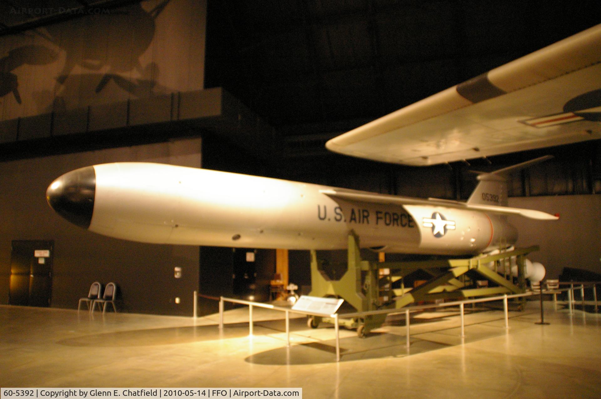 60-5392, 1960 Martin TM-76/CGM-13B Mace C/N Not found 60-5392, TM-76 Mace. Originally designated B-76.  At the USAF Museum