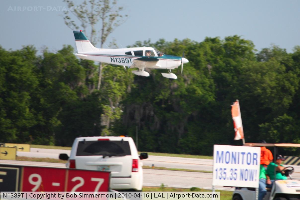 N1389T, 1972 Piper PA-28-180 C/N 28-7205292, Arriving at Lakeland, FL during Sun N Fun 2010.