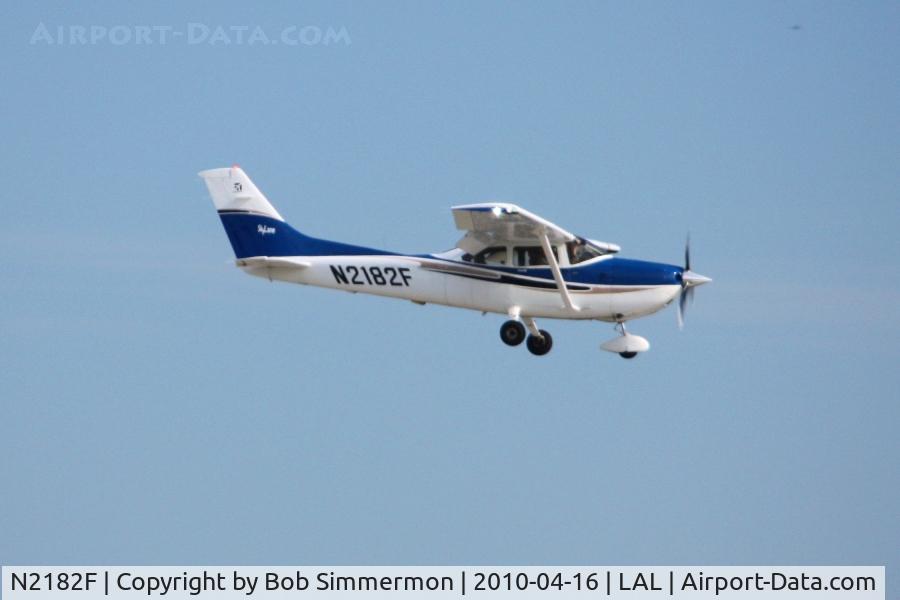 N2182F, 2004 Cessna 182T Skylane C/N 18281340, Arriving at Lakeland, FL during Sun N Fun 2010.