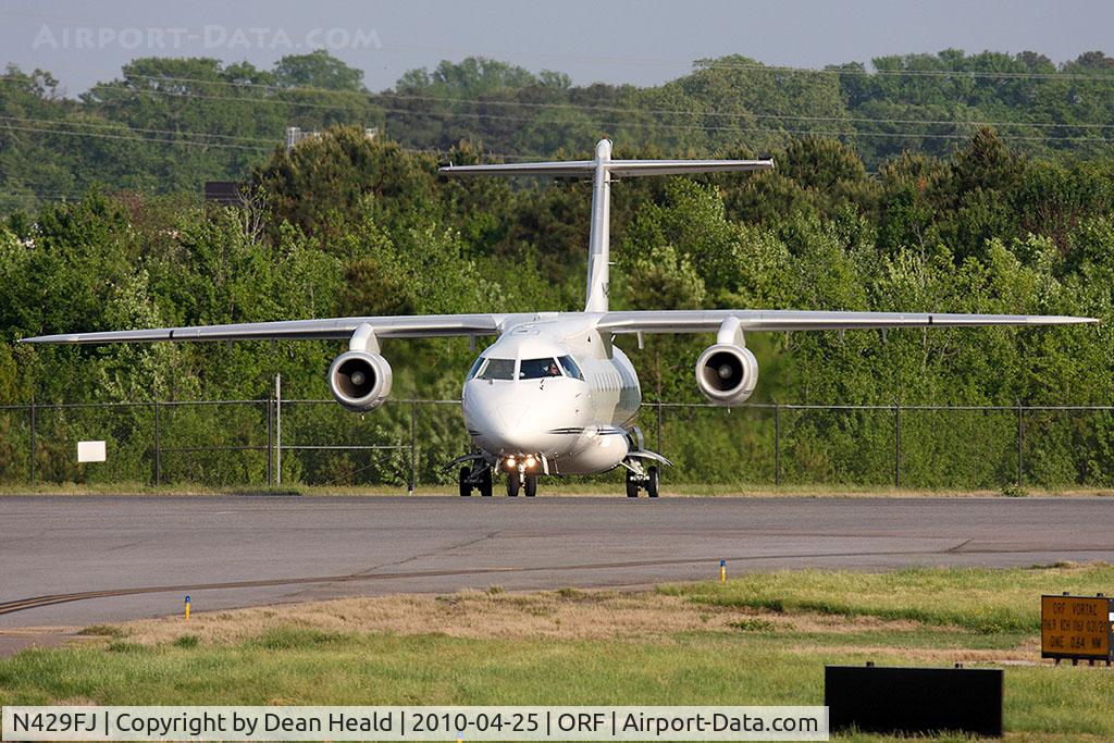 N429FJ, 2001 Fairchild Dornier 328-300 328JET C/N 3194, Ultimate Leasing LLC 2001 Dornier 328-300 Jet N429FJ taxiing onto RWY 23 for departure to Atlantic City Int'l (KACY).