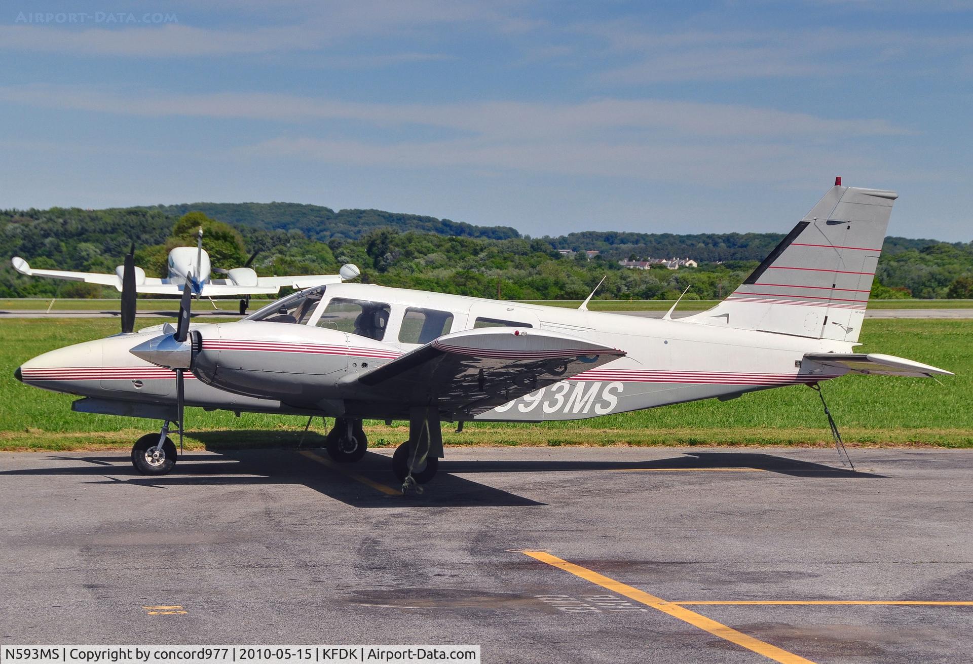 N593MS, Piper PA-34-200T C/N 34-7870391, Seen at KFDK on 5/15/2010.