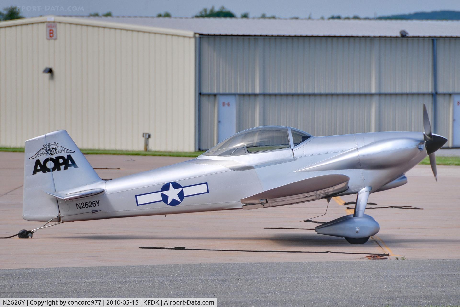 N2626Y, 2001 Vans RV-3A C/N 01, Seen at KFDK on 5/15/2010.