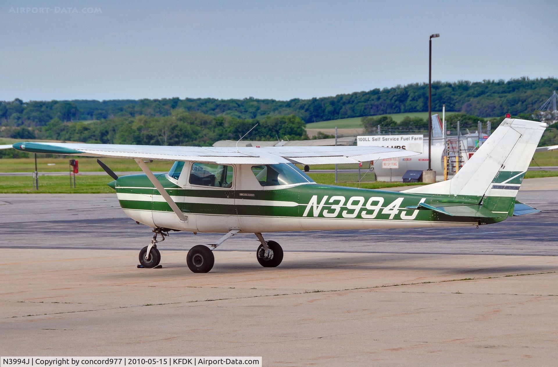 N3994J, 1966 Cessna 150G C/N 15065294, Seen at KFDK on 5/15/2010.