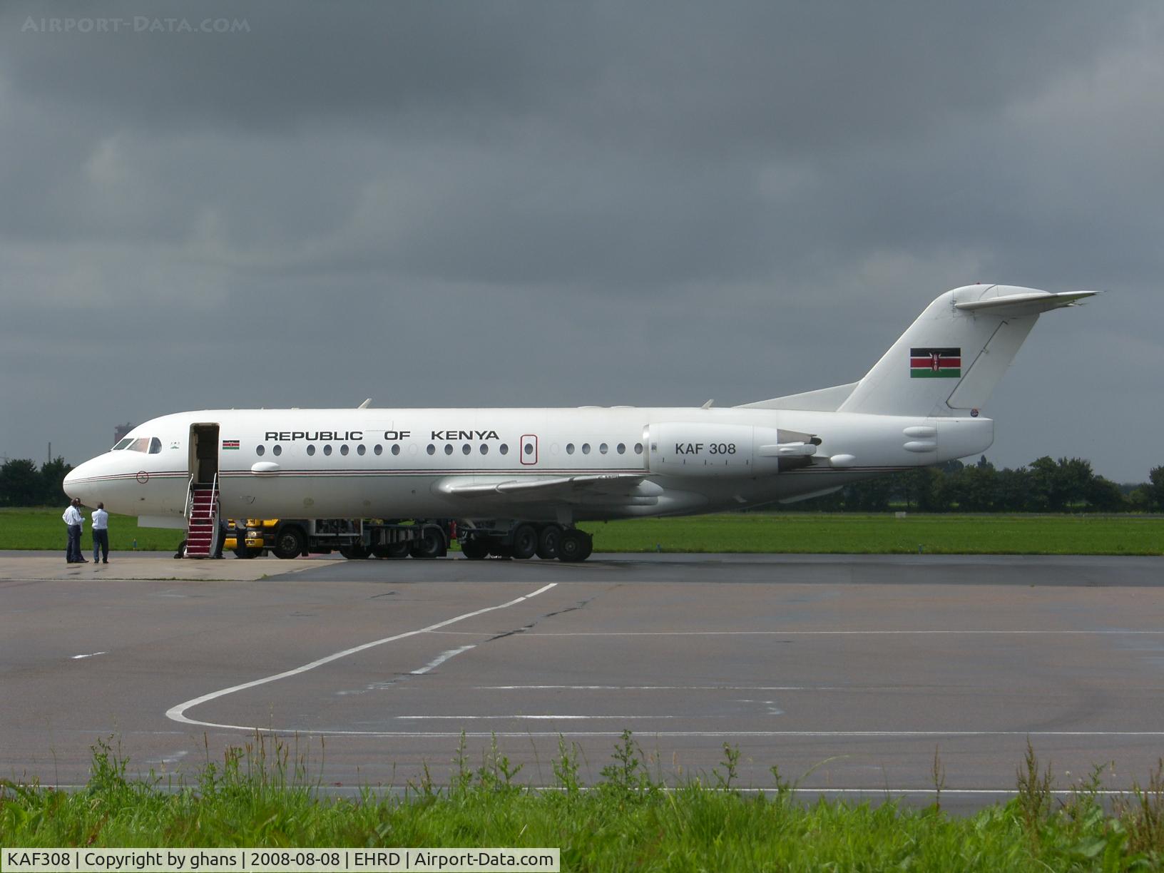 KAF308, 1995 Fokker 70 (F-28-0070) C/N 11557, Republic of Kenya
