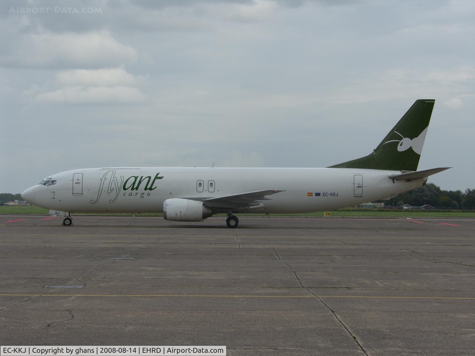 EC-KKJ, Boeing 737-4B7(F) C/N 24559, A rare visitor at Rotterdam