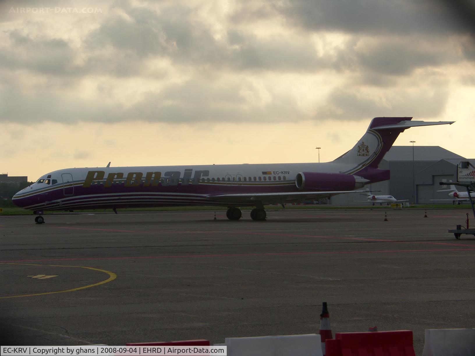 EC-KRV, 1990 McDonnell Douglas MD-87 (DC-9-87) C/N 49843, Overnight stop