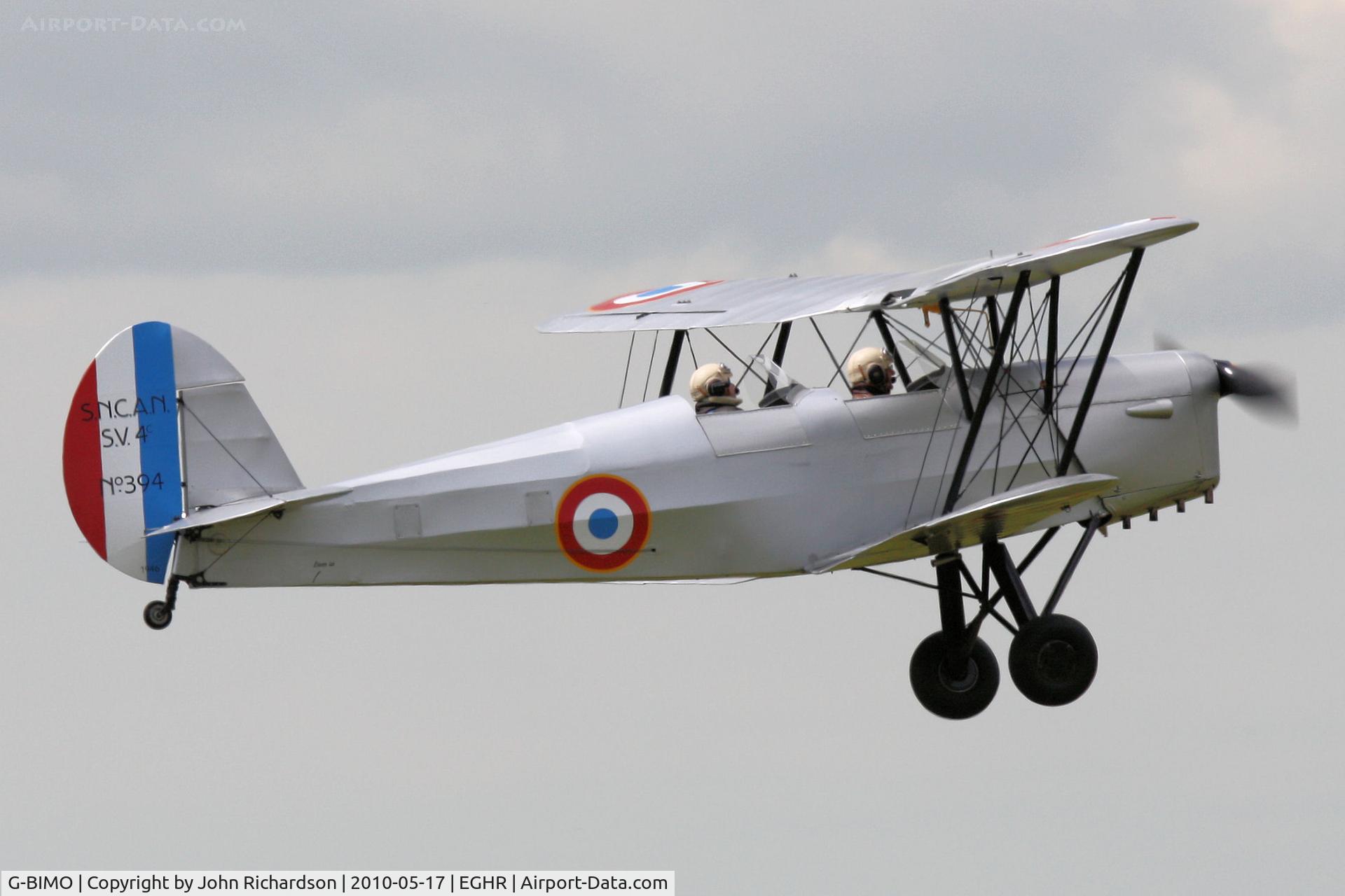 F-BADG, Nord Stampe SV-4C C/N 394, Departing Goodwood
