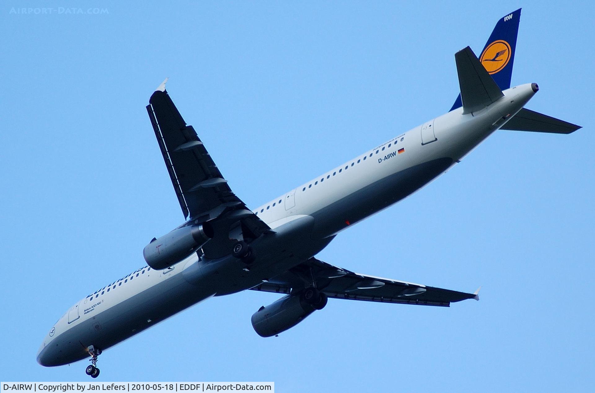 D-AIRW, 1997 Airbus A321-131 C/N 0699, Lufthansa
