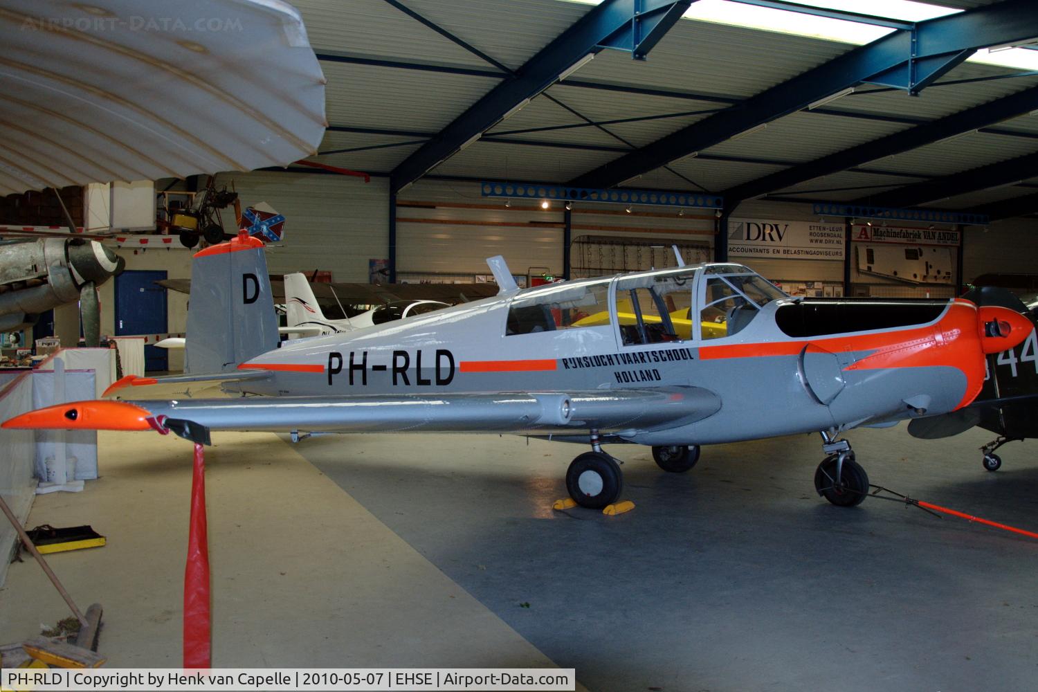 PH-RLD, 1959 Saab 91D Safir C/N 91-370, Saab Safir parked in the Flying Museum at Seppe airfield, the Netherlands.