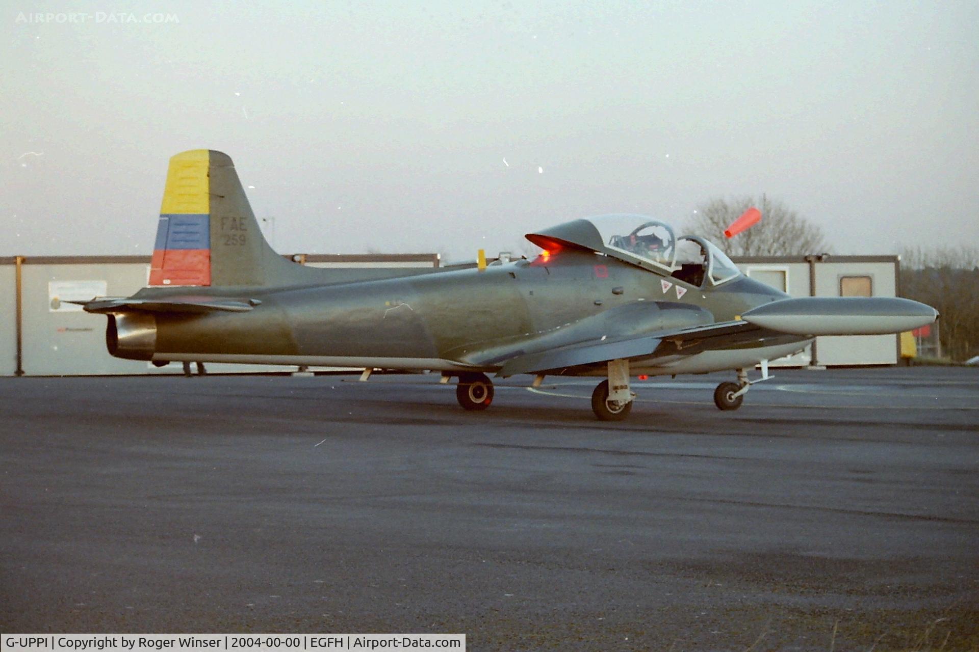G-UPPI, 1969 BAC 167 Strikemaster MK80 C/N EEP/JP/159, Served in the R Saudi AF. Marked FAE 259/T59 (Ecuadorian Air Force). Operated by Gower Jets and based at Swansea Airport 2003/2004. Became ZU-JAK and then reverted to G-UPPI. De-registered on 14 September 2012 and permanantly withdrawn from use. 