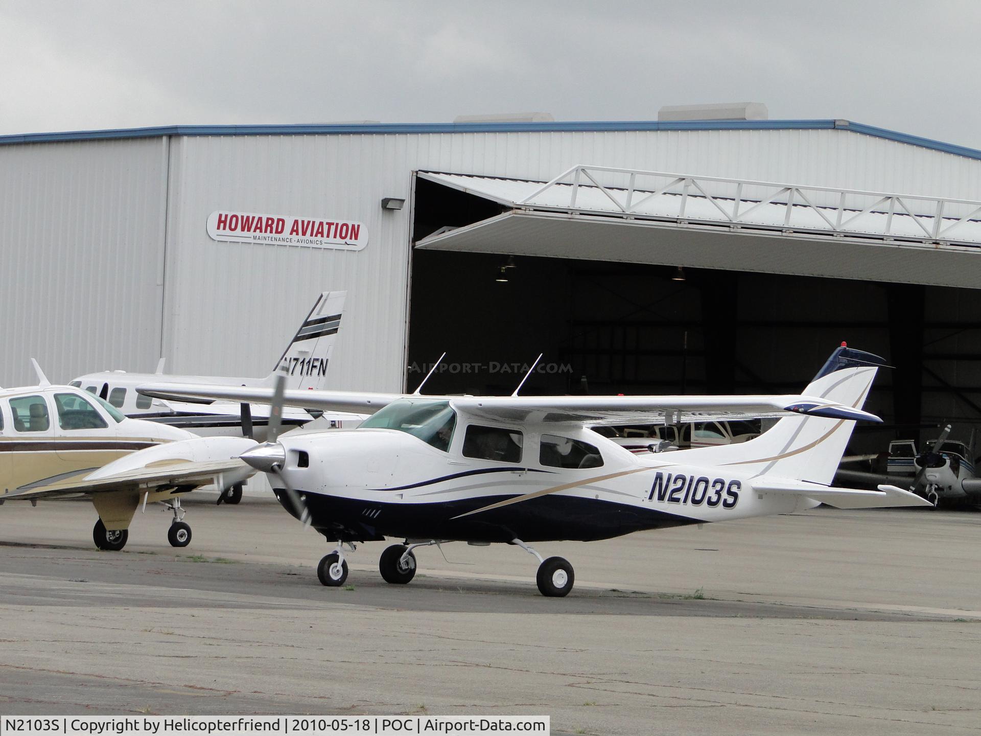 N2103S, 1975 Cessna 210L Centurion C/N 21061067, Parked at Howard Aviation