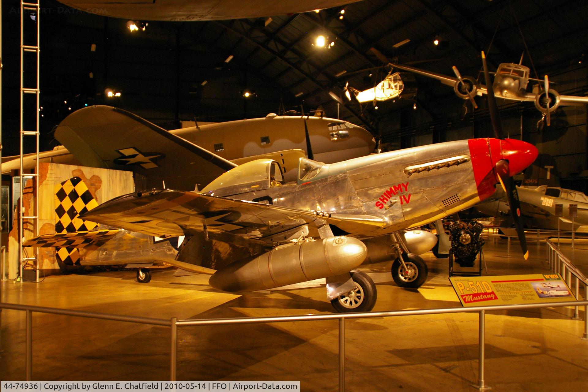 44-74936, 1944 North American P-51D-30-NA Mustang C/N 122-41476, At the National Museum of the USAF.